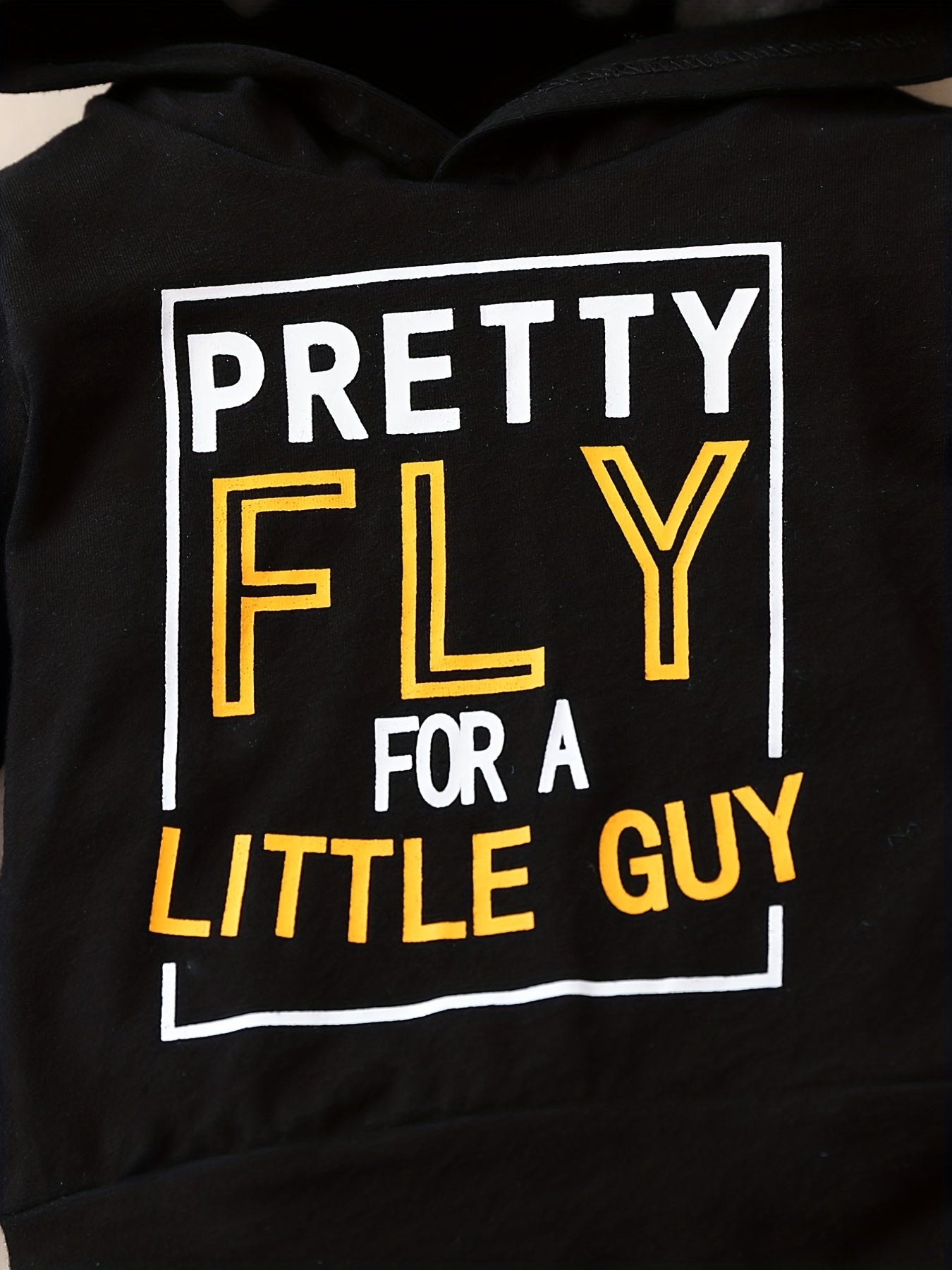 Toddler Baby Boys Pretty Fly Print Hoodie & Camo Pants Outfit