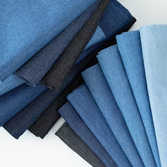 1 Yard Washed Denim Fabric Cotton Thick Section DIY Clothing Cloth