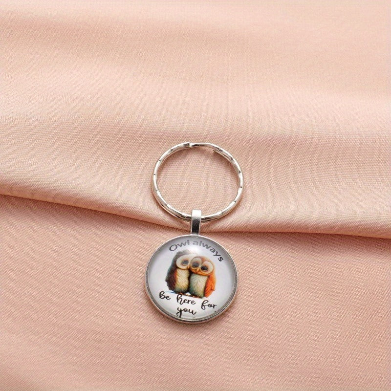 Vintage Owl Keychain For Men Bag Purse Accessory