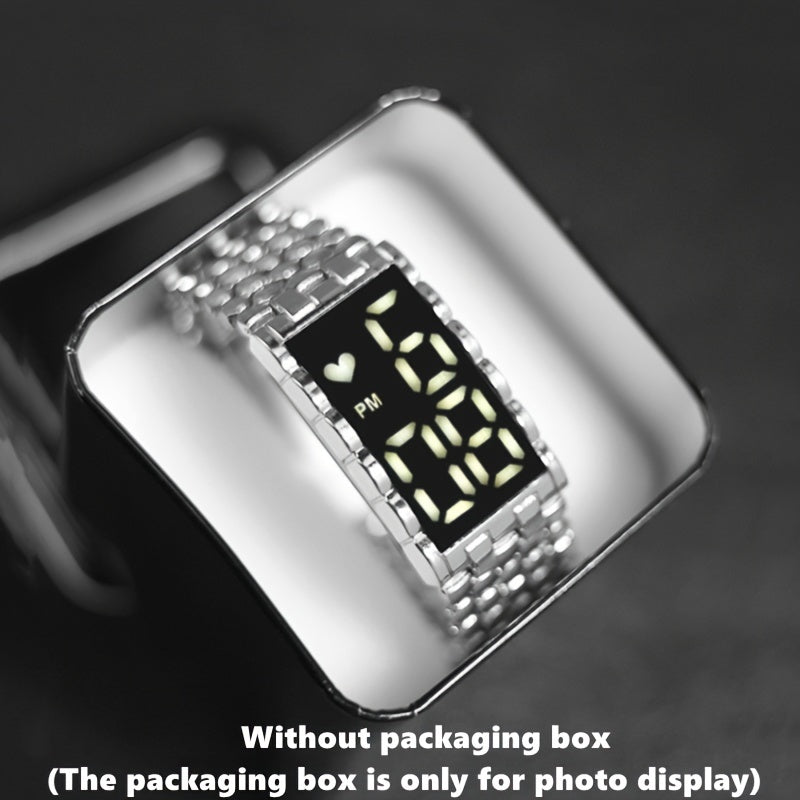 Men's LED Electronic Watch Large Dial Alloy Wrist Watch