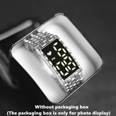 Men's LED Electronic Watch Large Dial Alloy Wrist Watch