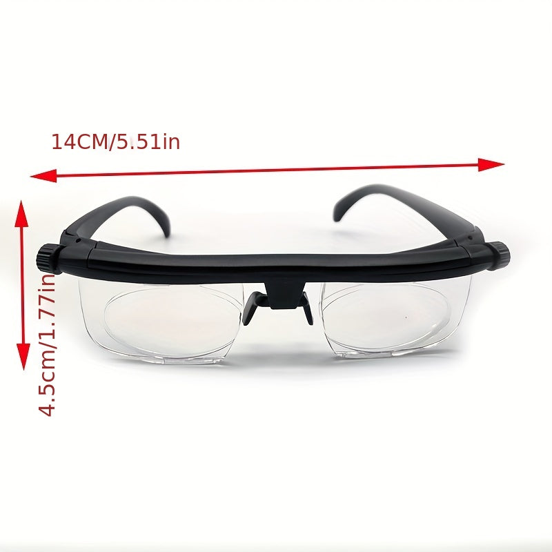 Men's Adjustable Reader Glasses 3-6 Diopter Casual Eyewear