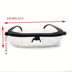 Men's Adjustable Reader Glasses 3-6 Diopter Casual Eyewear