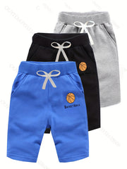 3pcs Boys Casual Shorts Soft Comfortable Breathable For Summer Kids Clothes