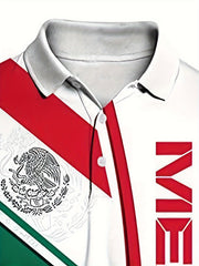 MEXICO Eagle Snake Pattern Men's Casual Fit Shirt