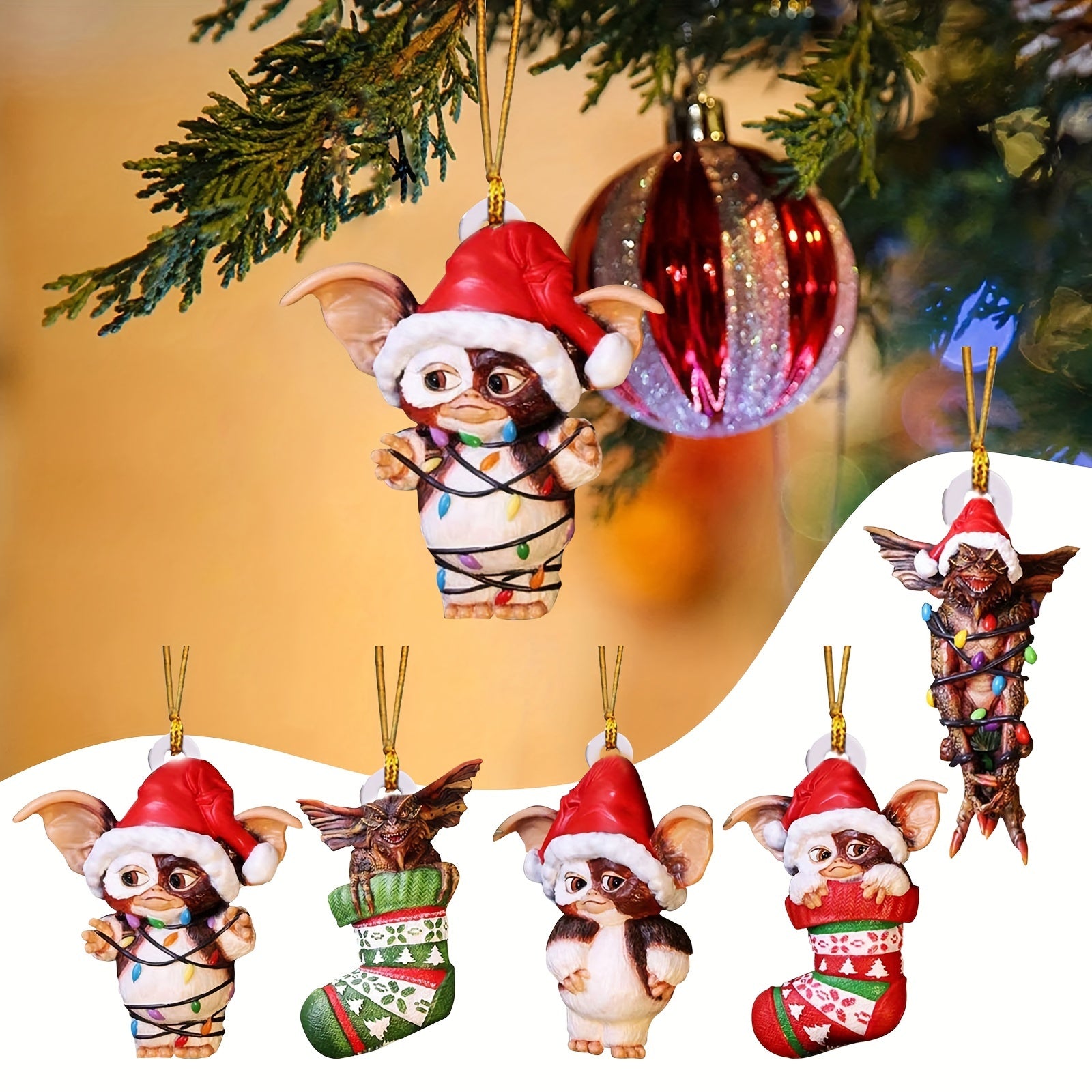 Christmas Socks Dog Dragon Decoration Pendant x3 x5