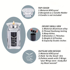 Small Urn Angel Wings Urns Crystal Ashes Human Pet Dogs Cats