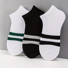 6 Pairs Striped Sports Socks Low Cut Women's Stockings
