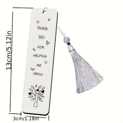 1pc Tassel Stainless Steel Metal Bookmark Gift For Teachers And Students