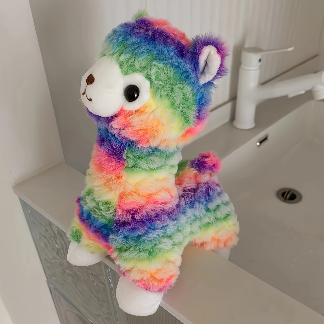 Rainbow Alpaca Plush Toys Soft Wool Throw Pillows Home Decorations