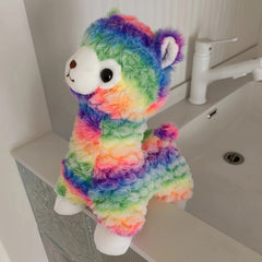 Rainbow Alpaca Plush Toys Soft Wool Throw Pillows Home Decorations