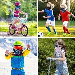 4pcs Kids Neck Gaiter With Ear Loops UV Protection