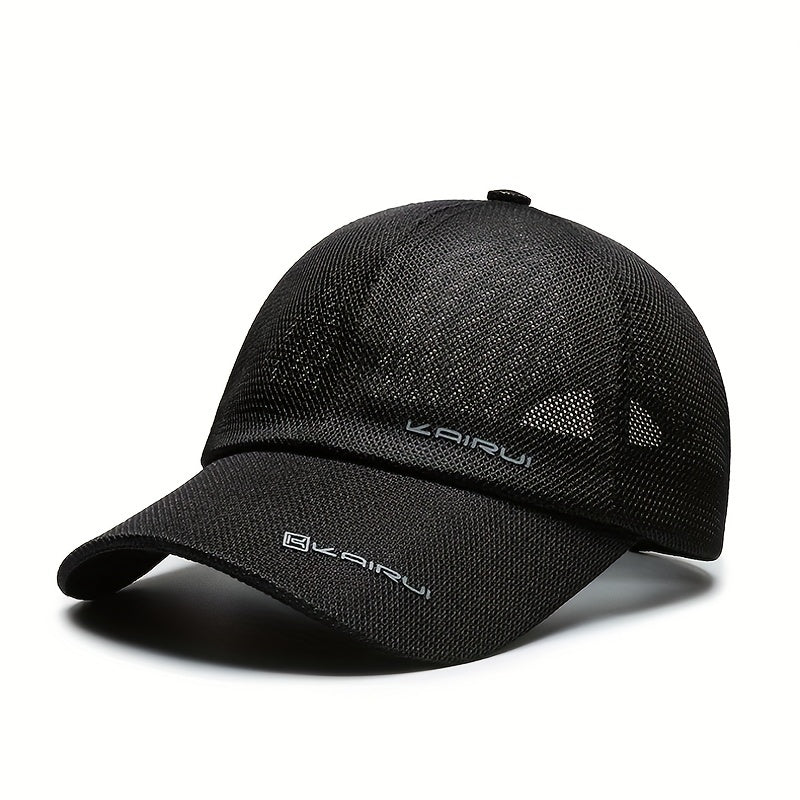 Men's Summer Sunscreen Baseball Cap Outdoor Fishing Breathable Mesh Peaked Cap