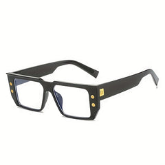 Square Anti Light Glasses Clear Lens for Women Men