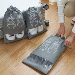 5pcs Portable Foldable Shoes Storage Bags Drawstring Travel Bags
