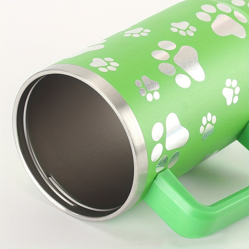 40oz Stainless Steel Cat Claw Tumbler w/Lid & Straw