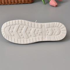 Women's Flag Print Canvas Shoes Casual Lace Up Low Top Sneakers