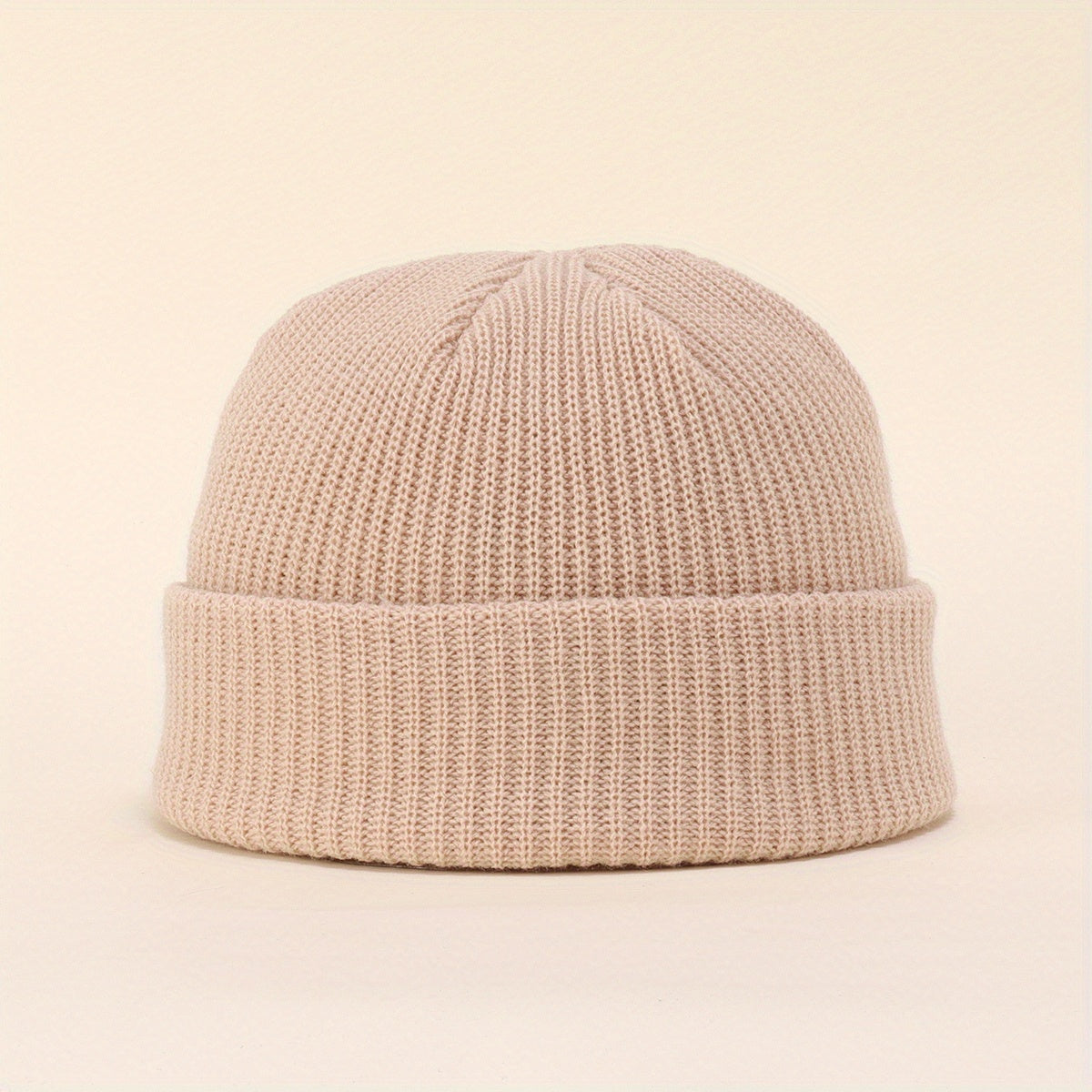 Unisex Solid Beanie Coldproof Warm Knit Hat Elastic Skull Cap