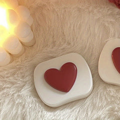 Heart Lens Cases 5 In 1 Travel Lens Box With Mirror Tweezers Remover Tool