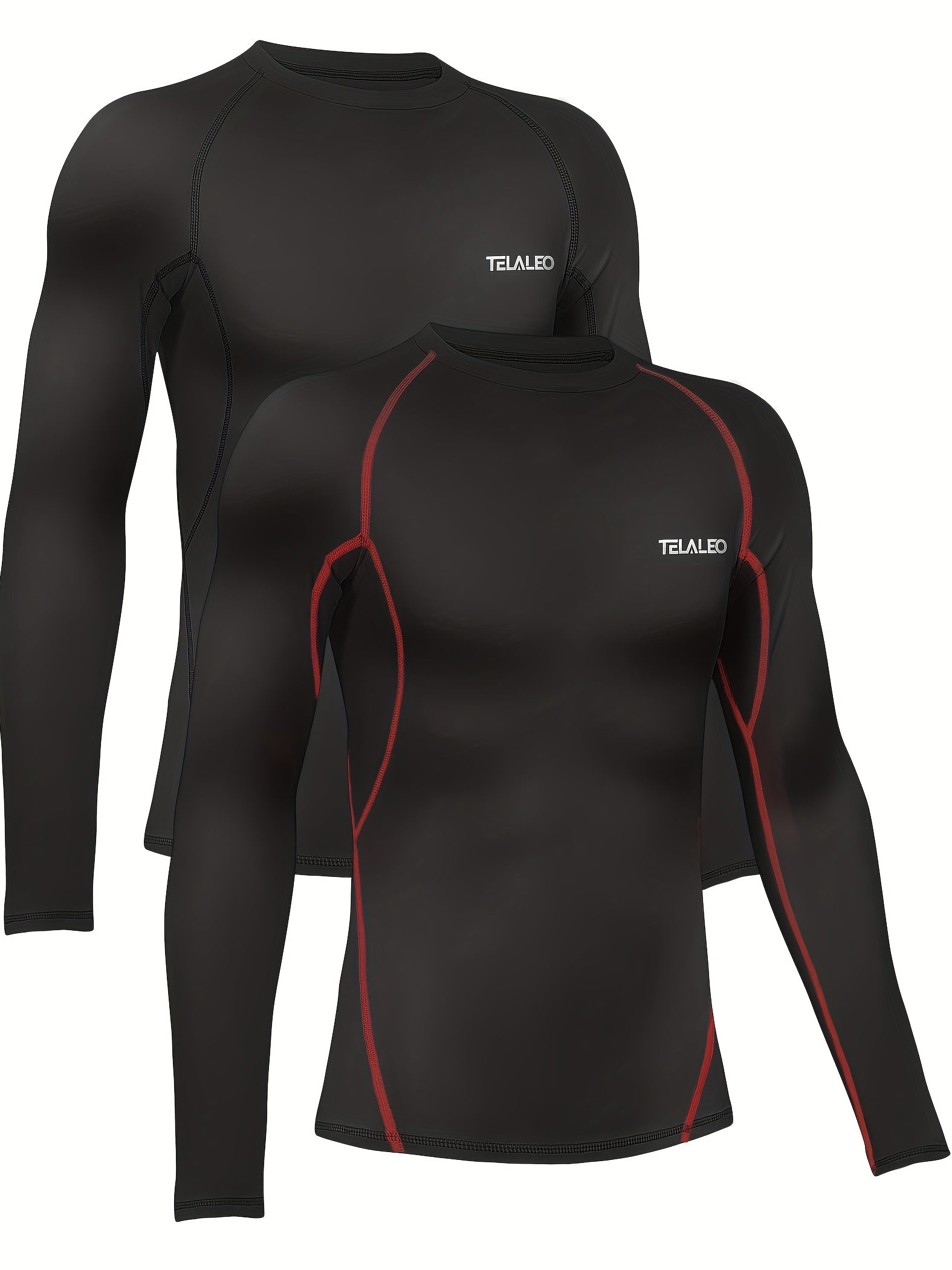TELALEO Youth Warm Compression Shirt Long Sleeve Fleece Lined