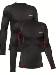 TELALEO Youth Warm Compression Shirt Long Sleeve Fleece Lined
