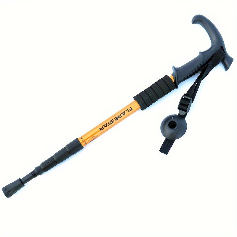 Aluminum Alloy Shock Absorber T-handle Mountain Walking Stick