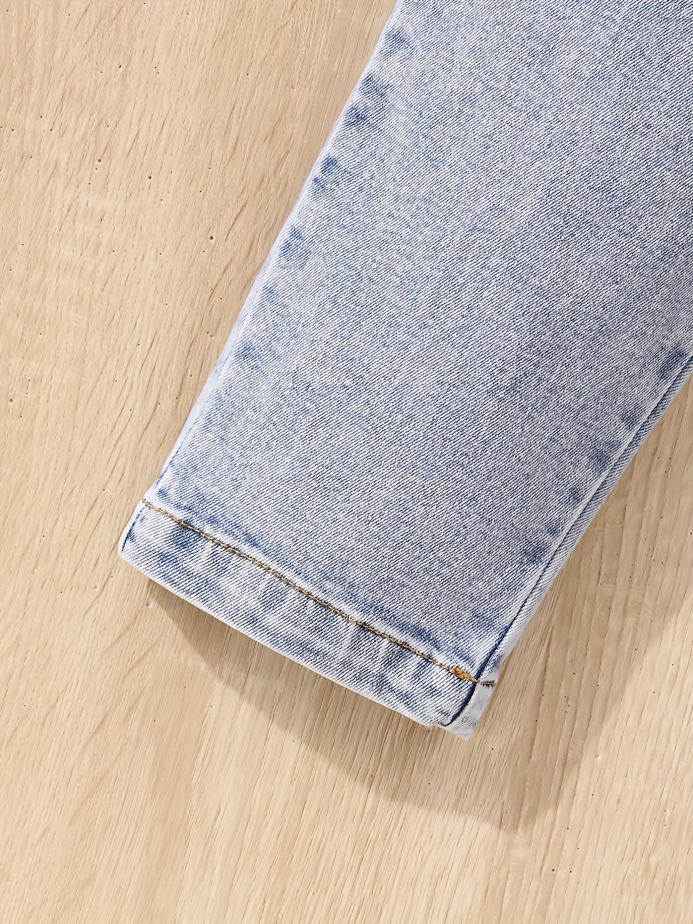 Girls' Daisy Embroidery Straight Leg Jeans For Kids