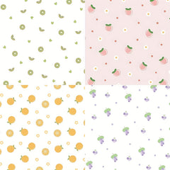 24 Sheets 6 x6 DIY Fruits Scrapbook Paper Journaling Kit