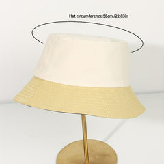 Embroidered Bunny Ears Bucket Hat Rabbit Block Sun Hat Cotton Sunscreen Fishing