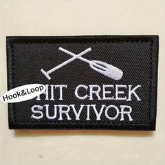 Creek Survivor Patch Embroidered Applique Army Morale Hook & Loop Emblem