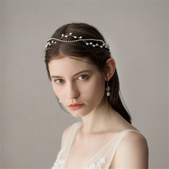 Pearl Rhinestone Head Piece Wedding Hair Accessories for Bride