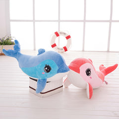 Cute Dolphin Plush Toy with Expressive Eyes