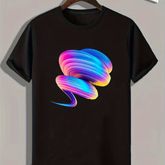 Neon Pattern Print Men's Graphic T shirt Casual Comfy Tee Summer Wear
