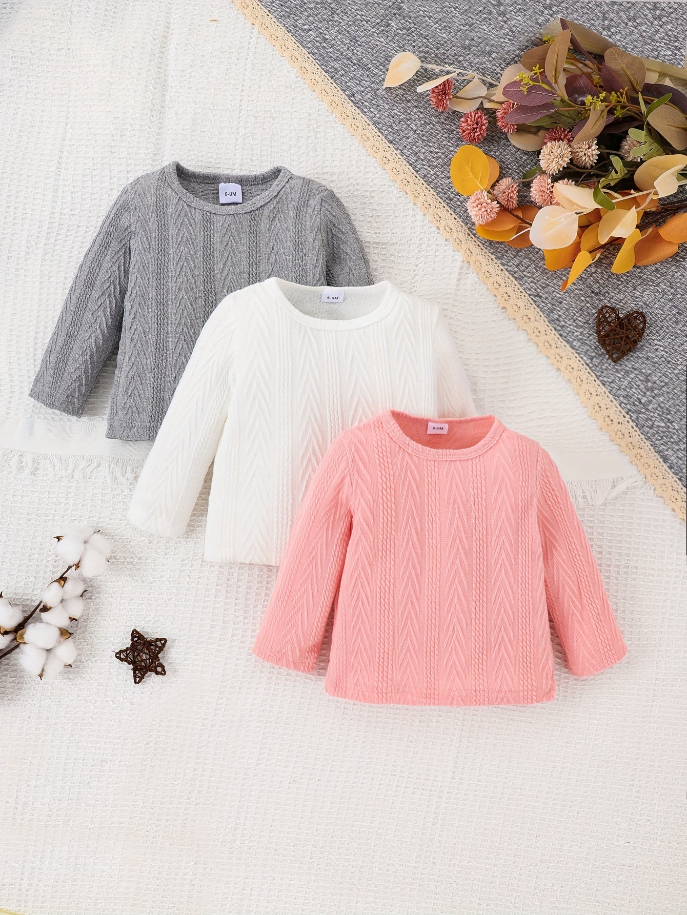 Knitted Bottoming Sweatshirts Set for Newborns