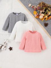 Knitted Bottoming Sweatshirts Set for Newborns