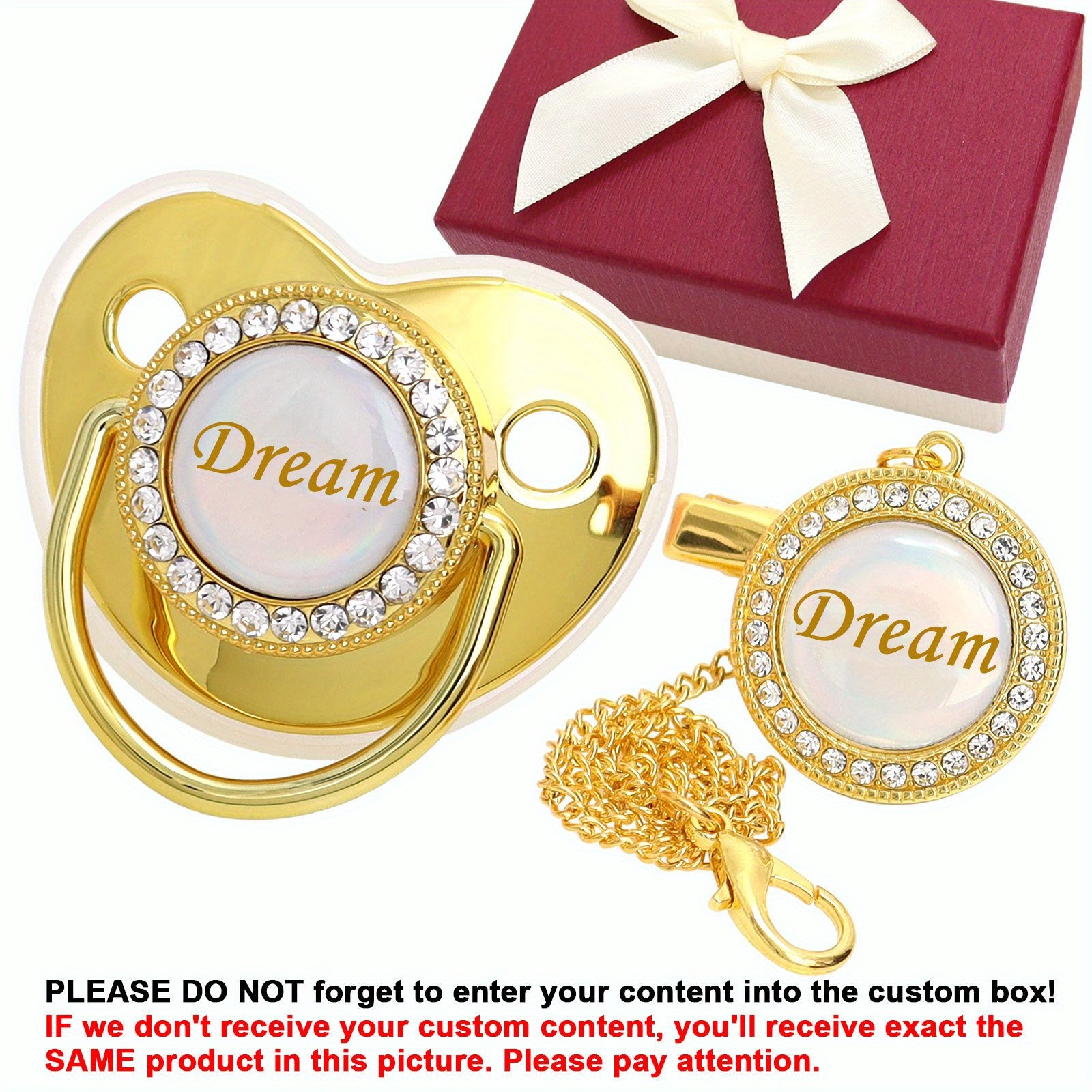 Glitter Crystal Personalized Pacifier for Baby