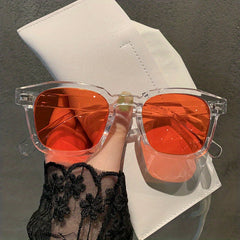 Y2K Square Sunglasses Rivet Decor Glasses UV400