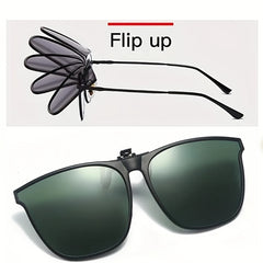 Men's Polarizer Sunglasses Clip On Flip Up Driving Ultralight Unisex