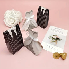 4pcs Wedding Dress Gift Boxes Candy Gift Boxes Party Wedding Decoration