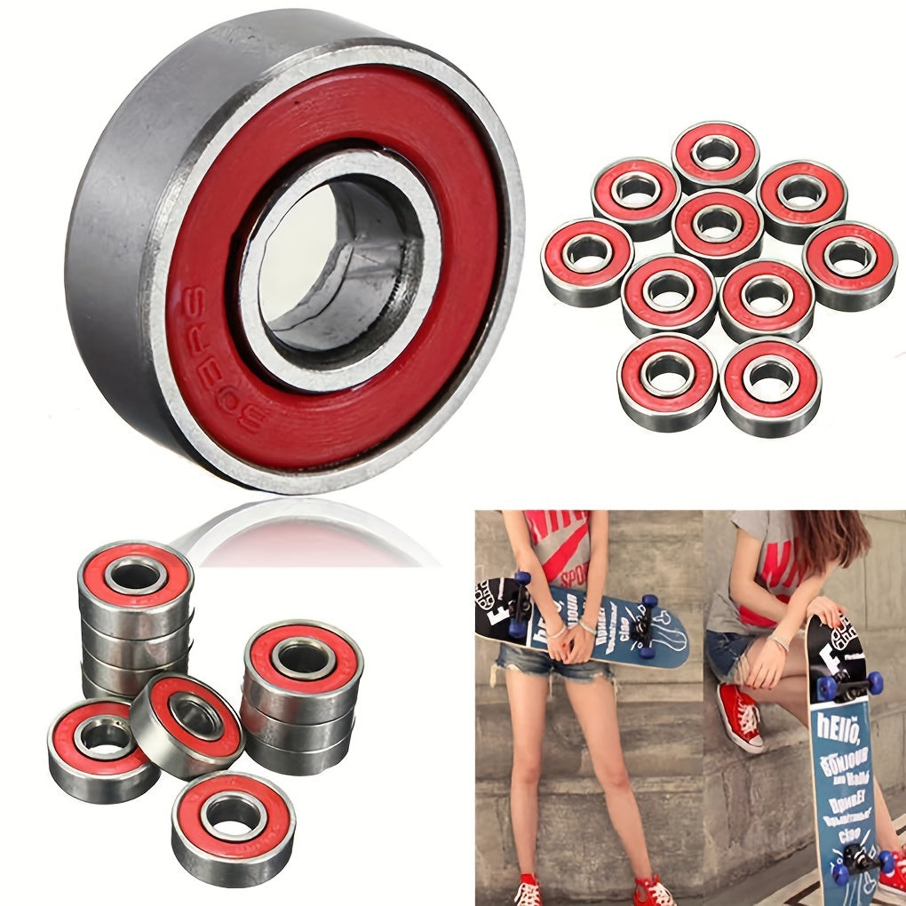 10pcs Skateboard Bearing Wheels Longboard Roller Skate Accessories