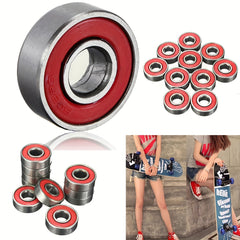 10pcs Skateboard Bearing Wheels Longboard Roller Skate Accessories