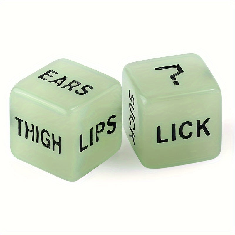 2pcs Luminous Dice for Party Supplies and Board Games