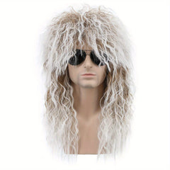 Men's Long Curly Wigs Hair Extension Costume Wigs For Parties