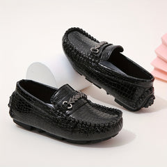 Boys Baby Chain Casual Moccasins Lightweight Slip On Flat Shoes