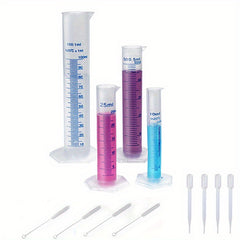 12pcs Double Sided Lab Graduated Cylinder Set Science Lab Supplies
