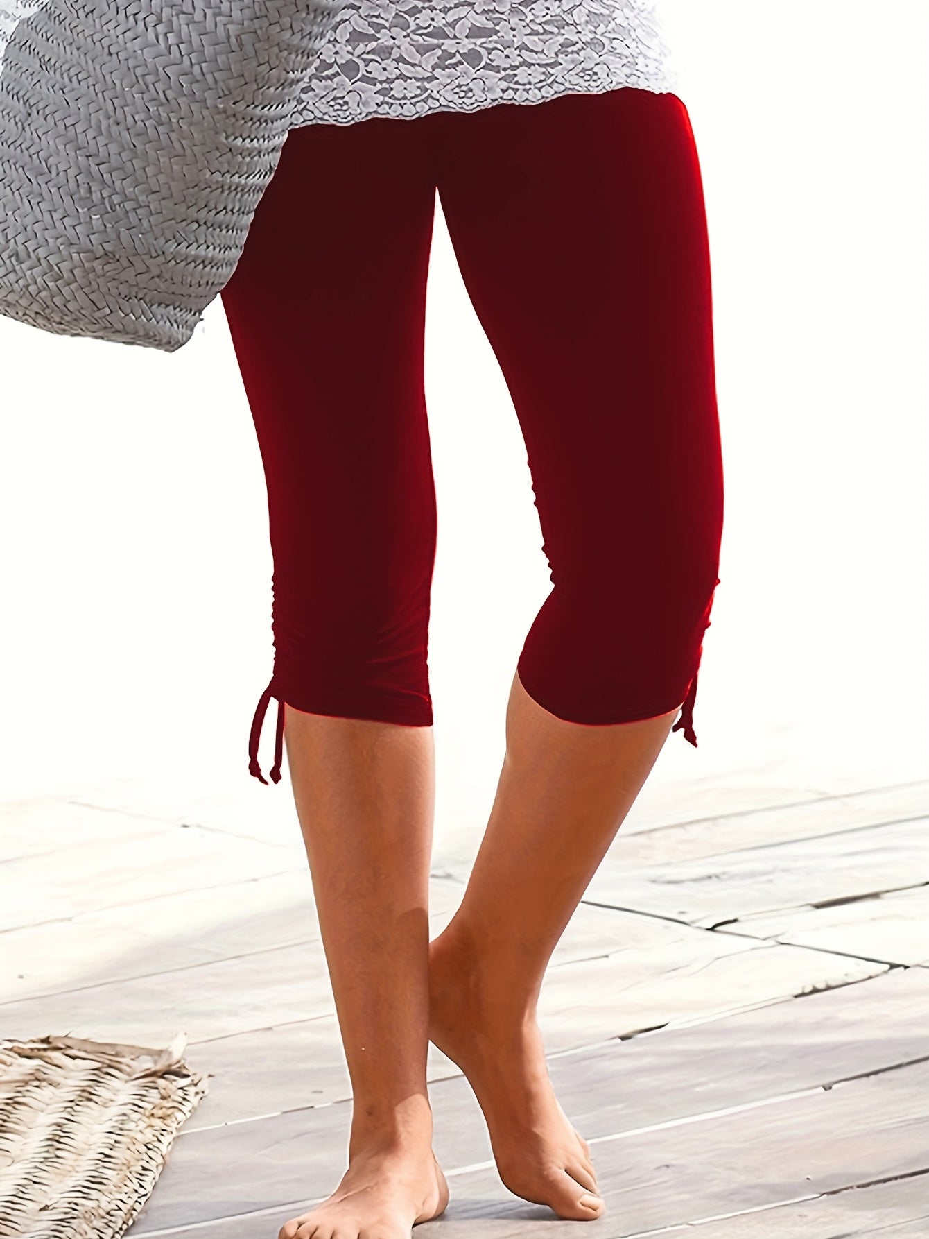 Women's Ruched Skinny Yoga Sports Pants