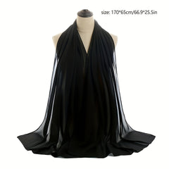 Solid Hijab Breathable Full Cover Shawl Turban Gauze Scarf