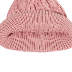 Kids Solid Winter Warm Knitted Hat For Girls