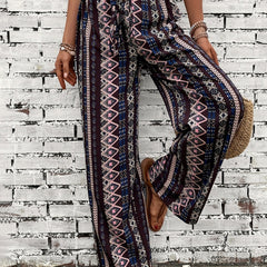 Wide Leg Pants Casual Paper Bag Waist Pants For Spring & Summer Women's Clothing