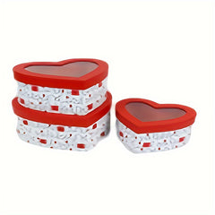 Heart Shape Gift Wrapping Box Set, Small Medium Large Sizes